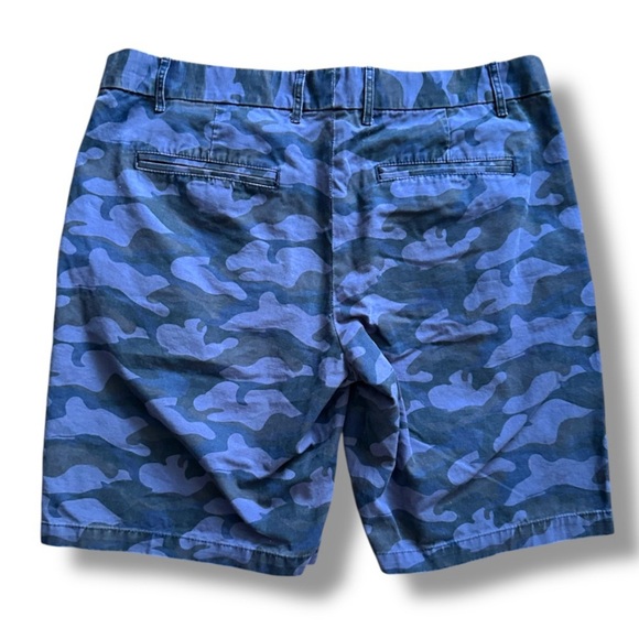 Khakis By Gap Blue Camouflage Boyfriend Roll-Up Shorts Women’s Size 8 Bermudas - Picture 2 of 16
